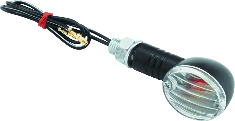 BikeMaster Ministalk Marker Light Round - Black/Clear 266014