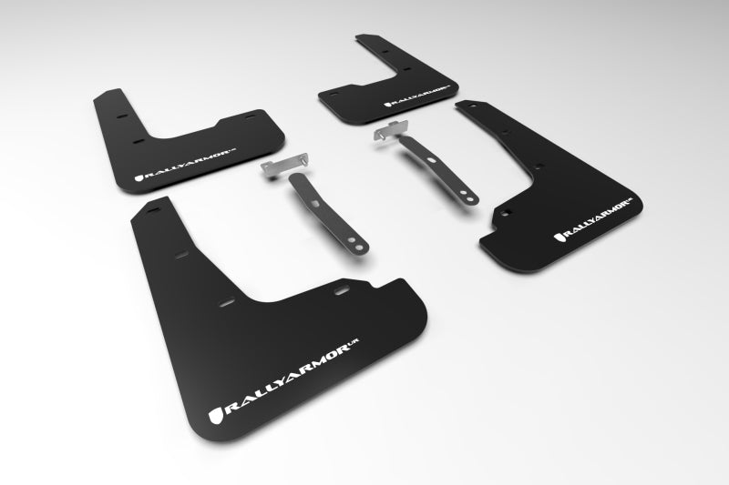 Rally Armor 21-23 Hyundai Elantra (Will Not Fit Elantra N/N Line) Black UR Mud Flap w/ White Logo MF69-UR-BLK-WH