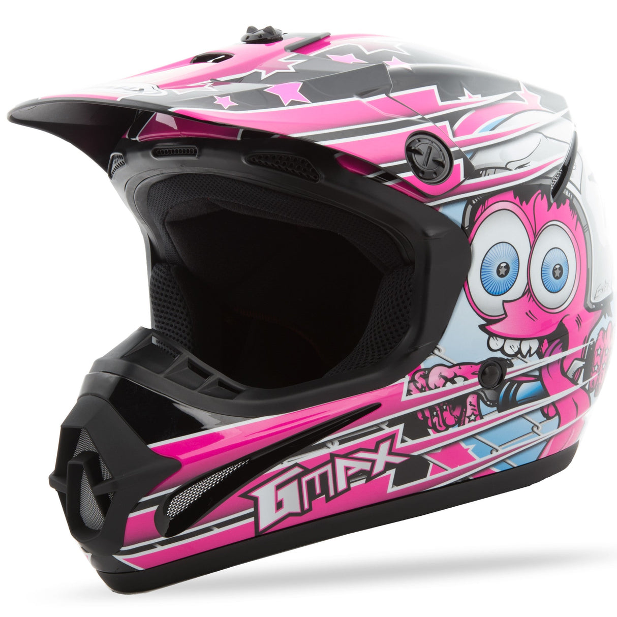 GMAX Youth Gm-46.2y Superstar Helmet Black/Pink Ys G3465400 TC-14