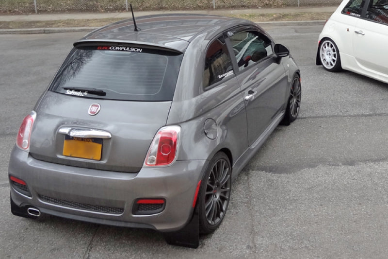 Rally Armor 12-18 Fiat 500 (Pop/Sport/Lounge/Abarth) Black UR Mud Flap w/ Grey Logo MF25-UR-BLK/GRY