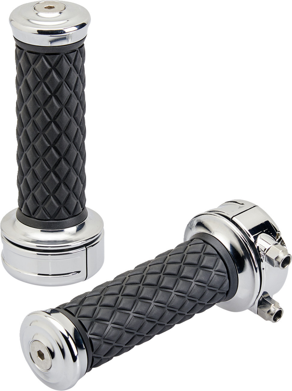 Puños BILTWELL - Aluminio - Personalizados - Cromo 6606-105-01