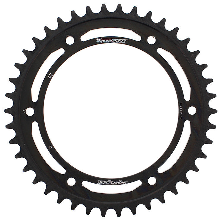 SUPERSPROX Rear Sprocket Steel 42t-525 Blk Bmw RFE-6-42-BLK
