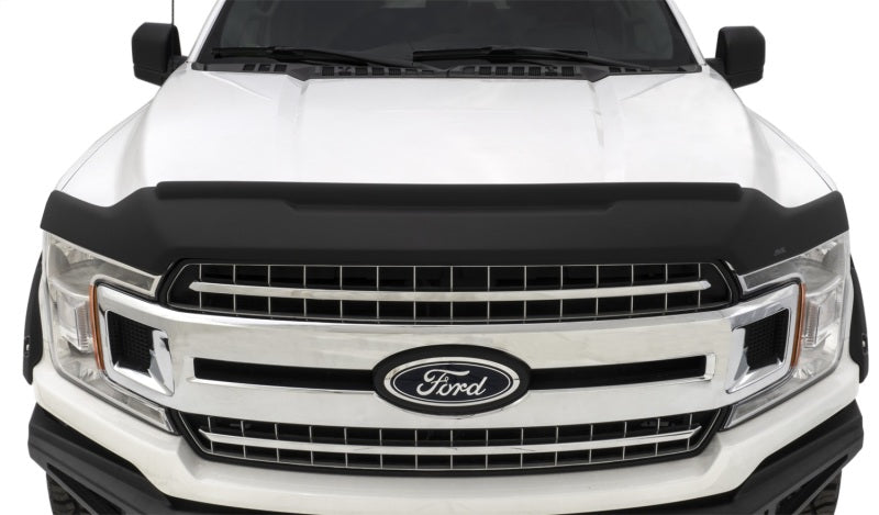 AVS 15-18 Ford F-150 Aeroskin II Textured Low Profile Hood Shield - Black 436096