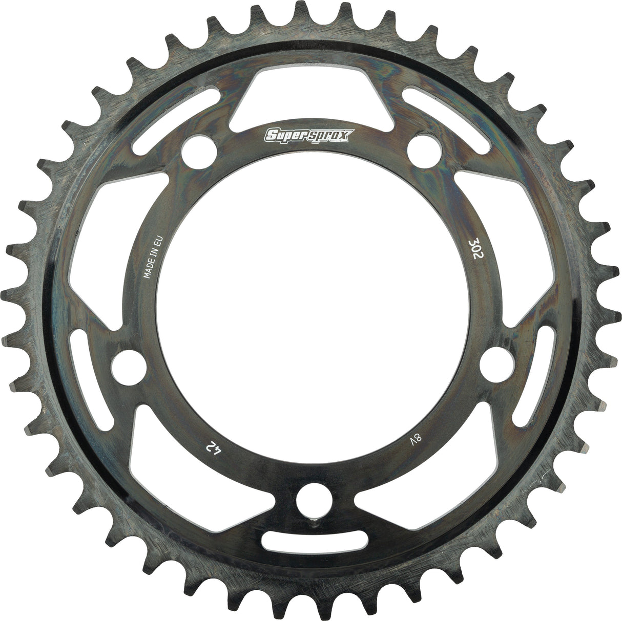 SUPERSPROX Rear Edge Sprocket Steel 42t-530 Blk Hon RFA-302-42-BLK