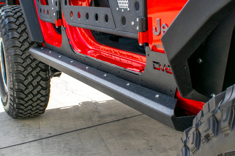 DV8 Offroad 2007-2018 Jeep Wrangler JK (4-door) Frame Mounted Sliders SRSOTB-13