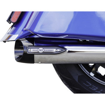 S&S CYCLE 4" Broadhead Slip-On Mufflers Slash Cut Chrome Indian Challenger 550-1076