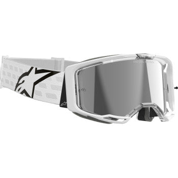 ALPINESTARS GOGGLES Vision 8 Goggle - Corp - White - Silver Mirror 5101625-2055