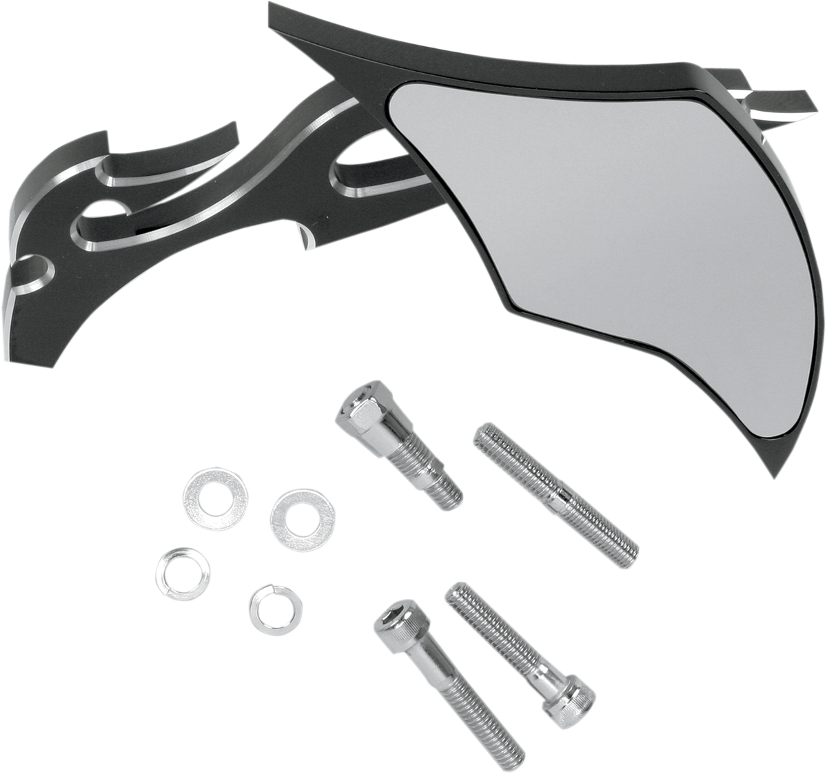 PRO-ONE PERF.MFG. Mirror - Flame - Black - Right 104230B