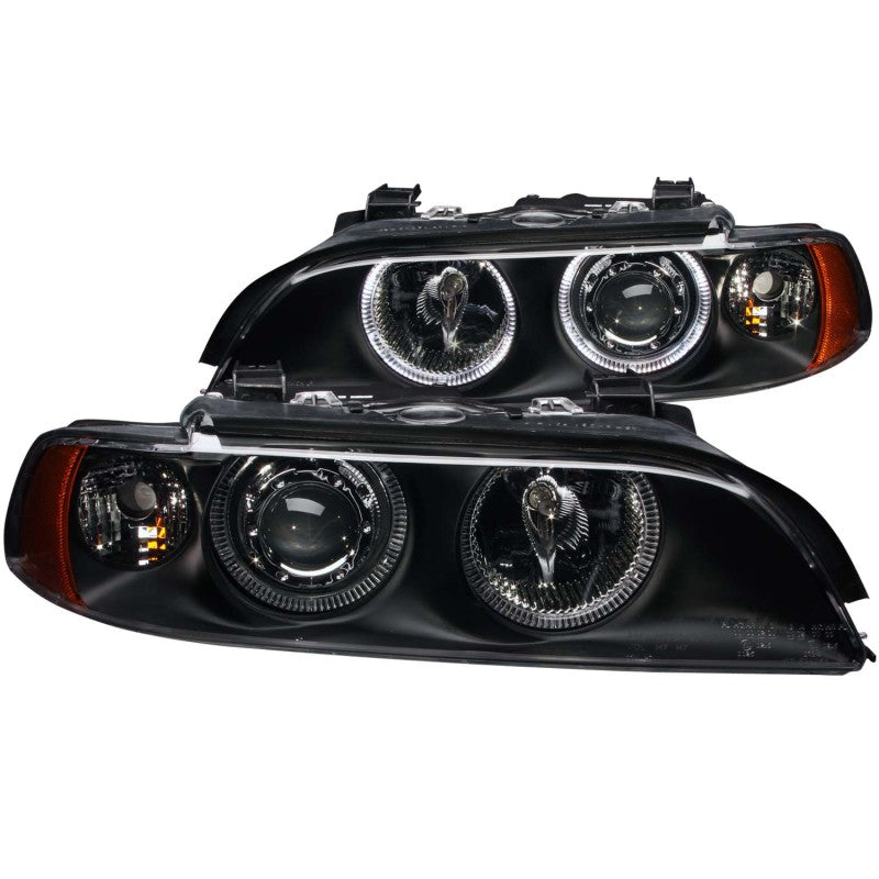 ANZO 1997-2001 BMW 5 Series Projector Headlights w/ Halo Black 121017
