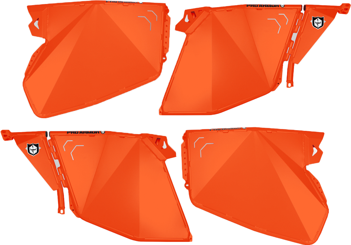 PRO ARMOR Traditional Half Doors Orange Rust Metallic Pol P144D000ORM