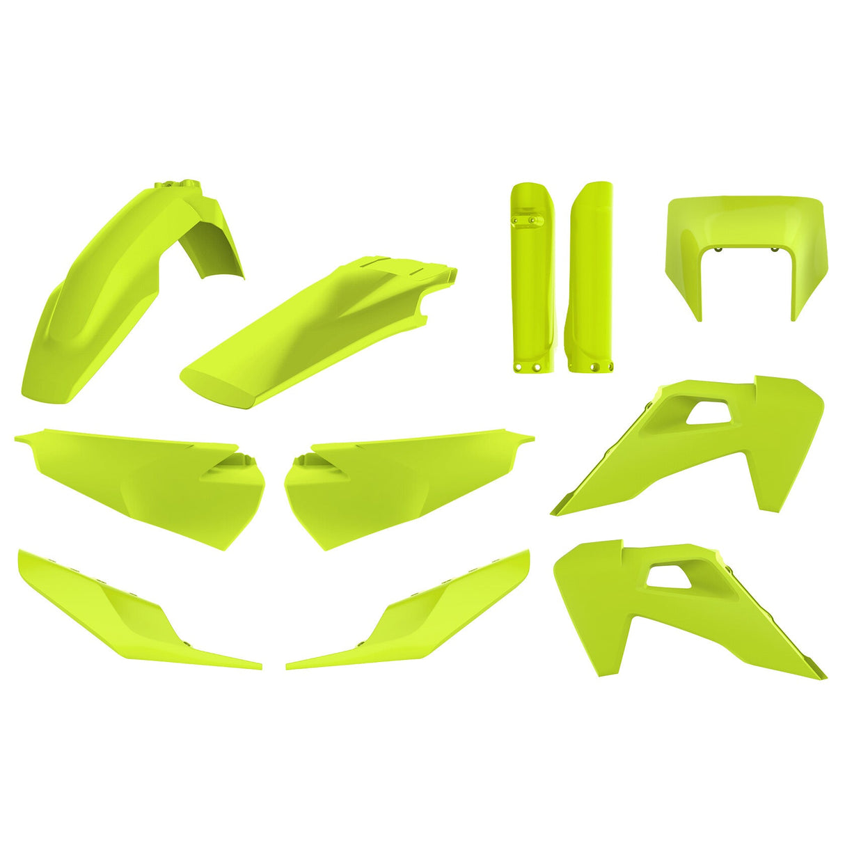 POLISPORT Enduro Kit With Mask Flow Yellow Hus 90904