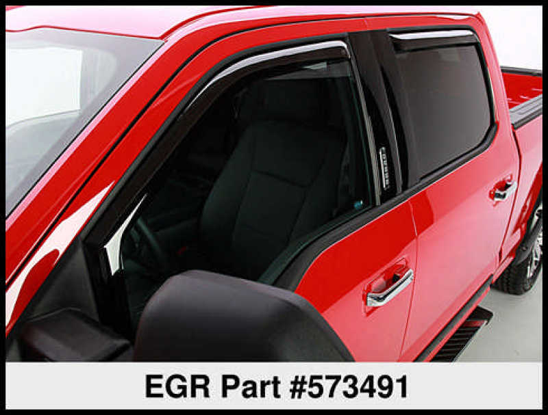 EGR 15-23 Ford F150 Crew Cab In-Channel Window Visors - Set of 4 (573491) 573491