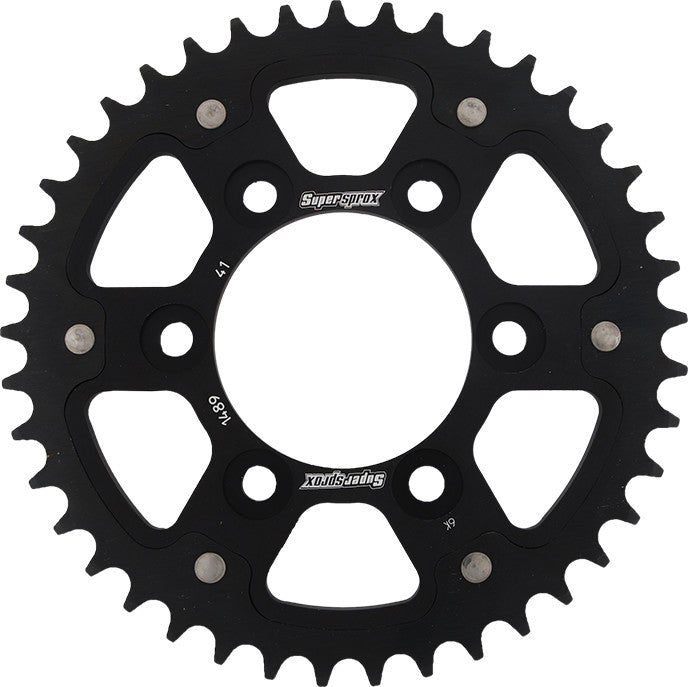 SUPERSPROX Rear Stealth Sprocket Alu/Stl 41t-525 Blk Kaw RST-1489-41-BLK