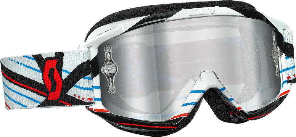 SCOTT 89si Pro Youth Goggle Grid Locke White W/Clear Works Lens 219810-3597041