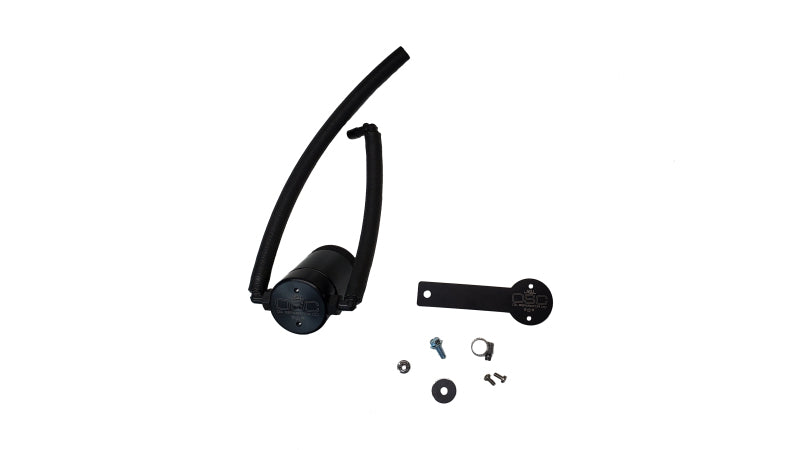 J&L 2022-2024 Nissan Frontier 3.8L V6 Passenger Side Oil Separator 3.0 - Black Anodized 3113P-B