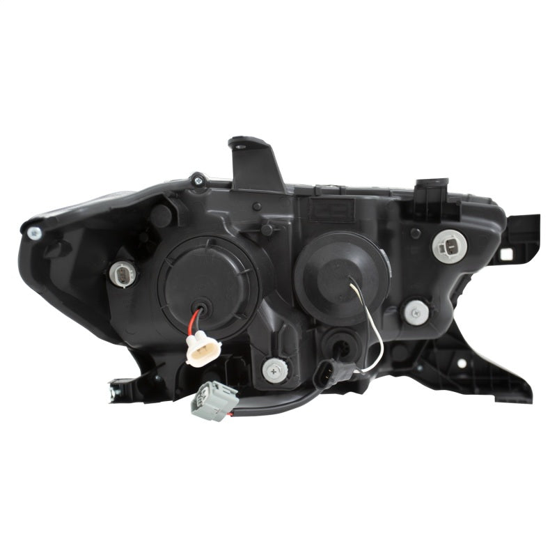 ANZO 2016-2017 Toyota Tacoma Projector Headlights w/ Plank Style Switchback Black w/ Amber w/ DRL 111397