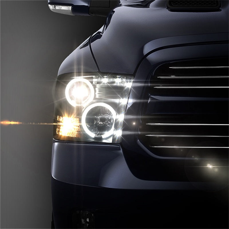Spyder Dodge Ram 1500 09-14 Projector Headlights Halogen- CCFL Halo LED - Blk PRO-YD-DR09-CCFL-BK 5030320