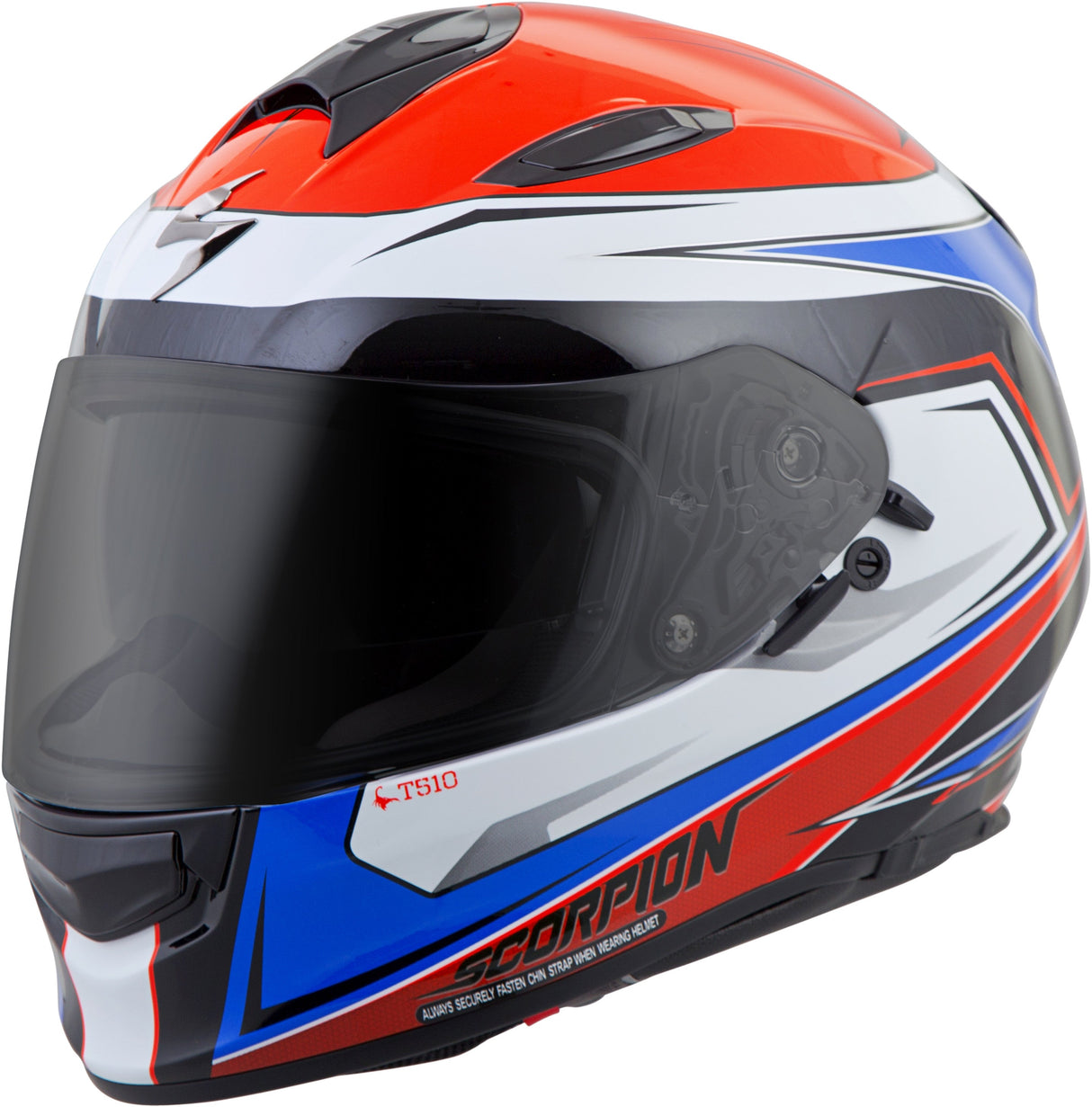SCORPION EXO Exo-T510 Full-Face Helmet Tarmac Red/Blue Sm T51-1033
