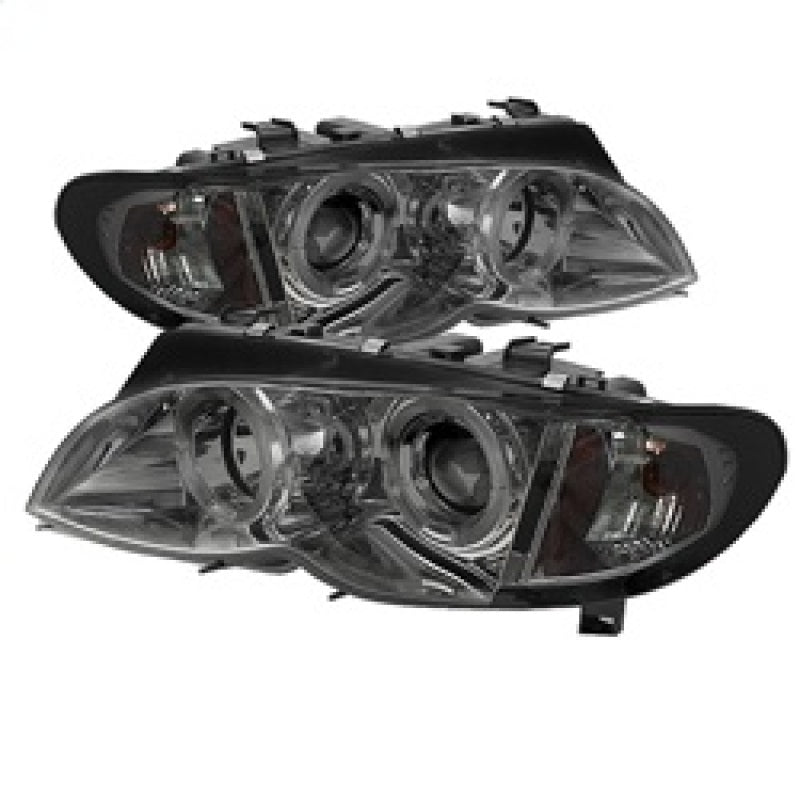 Spyder BMW E46 3-Series 02-05 4DR Projector Headlights 1PC LED Halo Smke PRO-YD-BMWE4602-4D-AM-SM 5042422