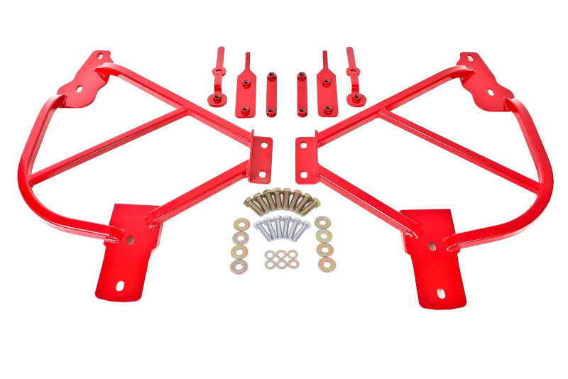BMR 10-15 5th Gen Camaro Bolt-On Subframe Connectors - Red SFC015R