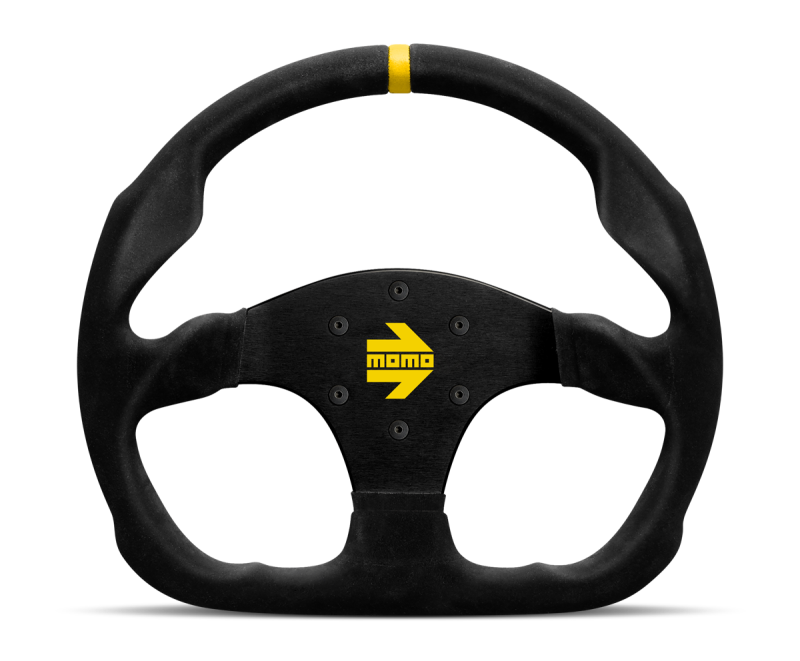 Momo MOD30 Steering Wheel 320 mm - Black Suede/Black Spokes/1 Stripe R1960/32S