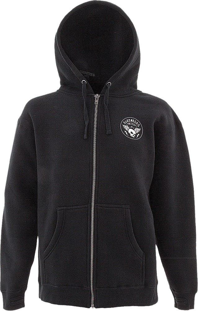SLEDNECKS Warriors Heavyweight Zip-Up Black Lg 510514