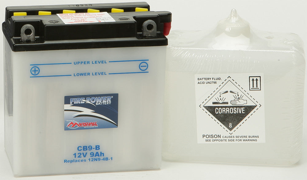 MARSHALLSBattery W/Acid Cb9-B Fire PowerCB9-B~MAR