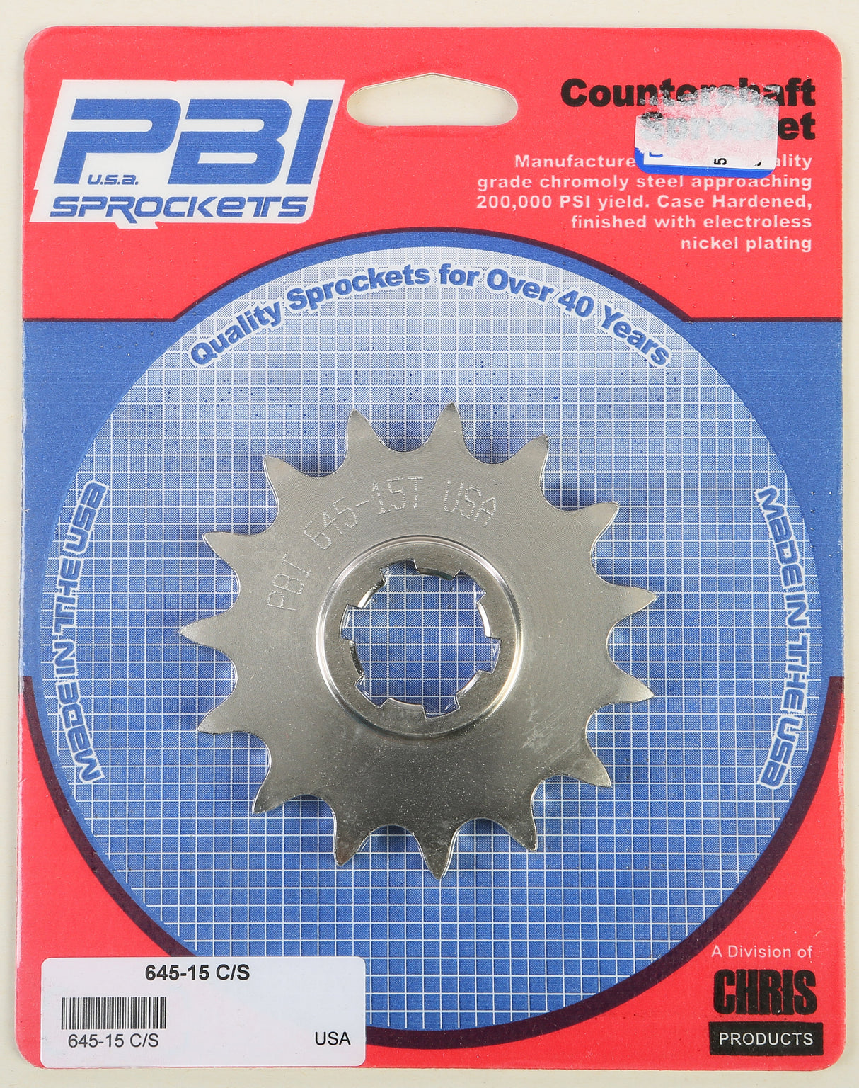 PBIFront Cs Sprocket Steel 15t-520 Suz645-15