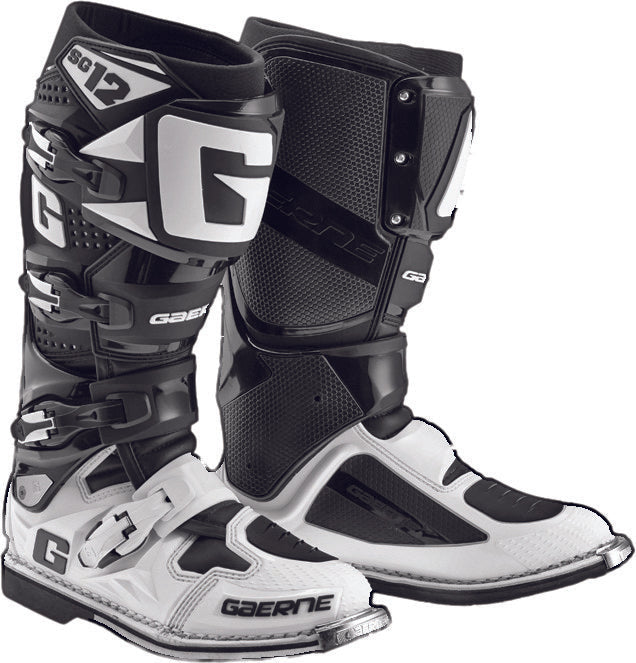 GAERNE Sg-12 Boots Black/White Sz 12 2174-014-012