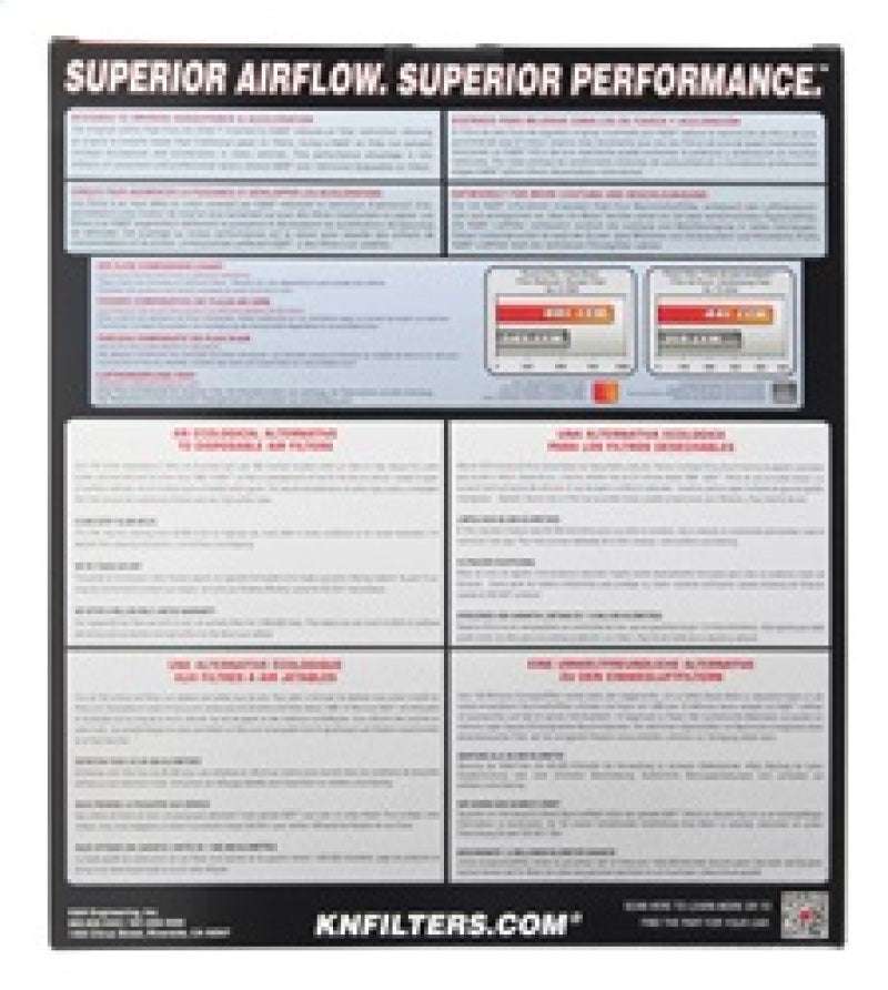 K&N 16-17 Ford Ranger 2.2L/3.2L DSL Drop In Air Filter 33-3086
