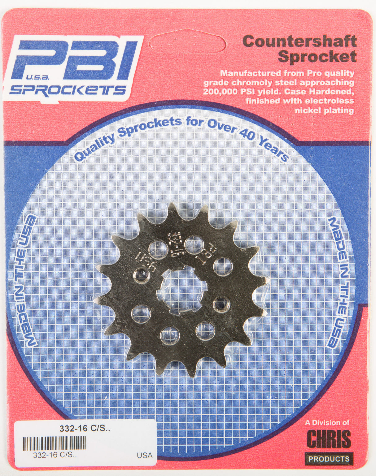 PBIFront Cs Sprocket Steel 16t-428 Hon/Yam332-16