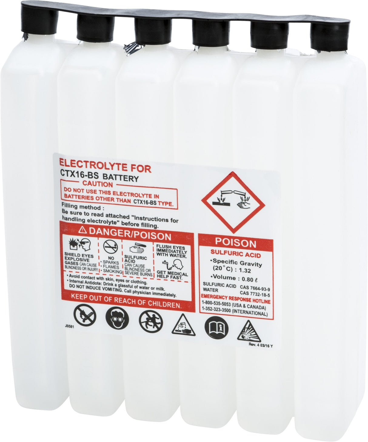 FIRE POWER Sealed Battery Electrolyte Pack 798cc 800CC CTX