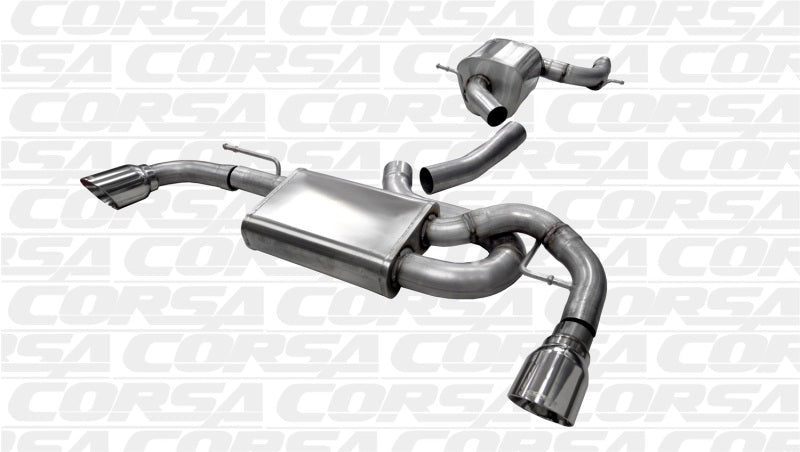 Corsa 10-14 Volkswagen GTI Mk6 Polished Touring 3.0in Cat-Back Dual Exit Polished Pro-Series Tips 14491