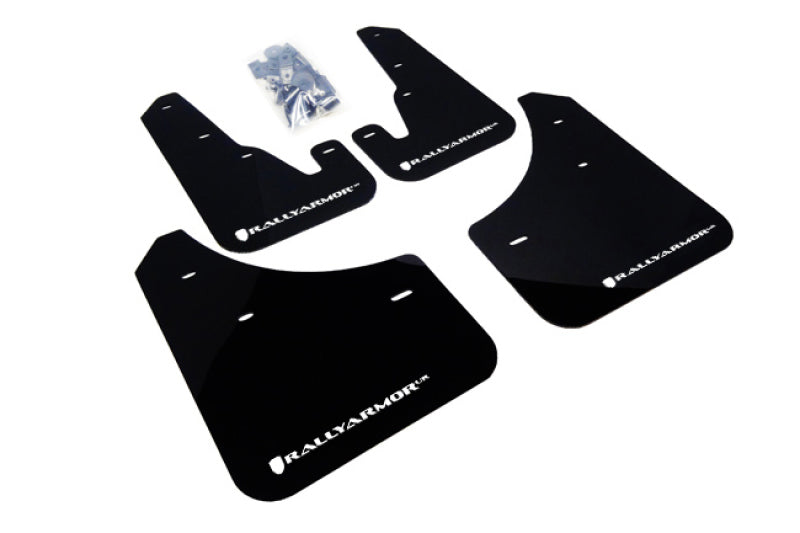 Rally Armor 04-09 Mazda3/Speed3 Black UR Mud Flap w/ White Logo MF9-UR-BLK/WH