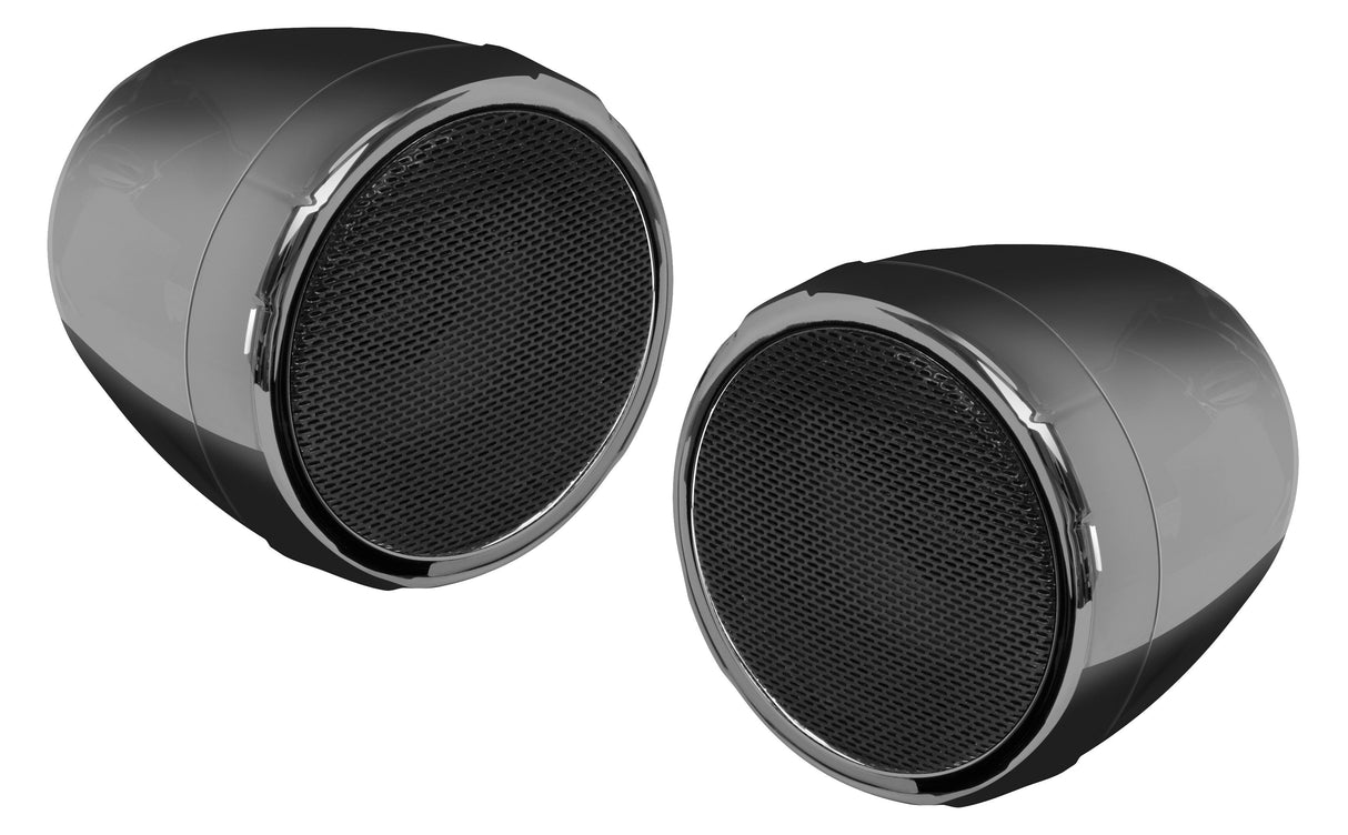 BOSS AUDIO 2 Speaker Bt Amplified Kit 3" Speakers Black Chrome MCBC425BA