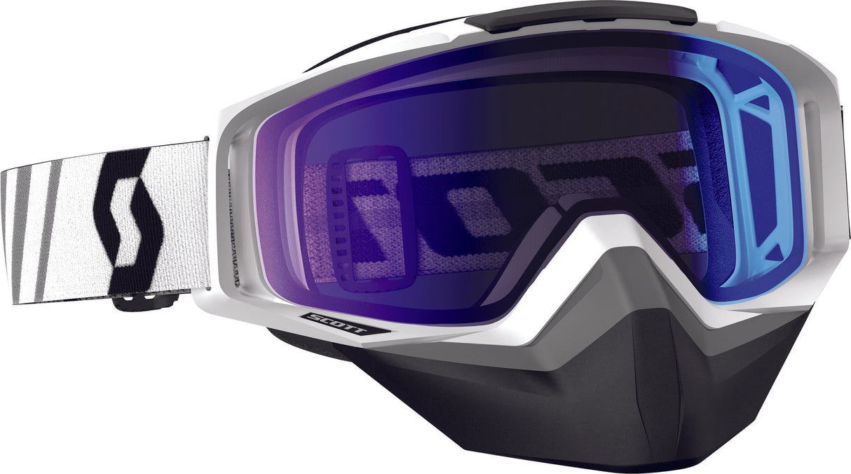 SCOTT Tyrant Sno-X Goggle White Illuminator Blue Chrome Lens 246438-0002297