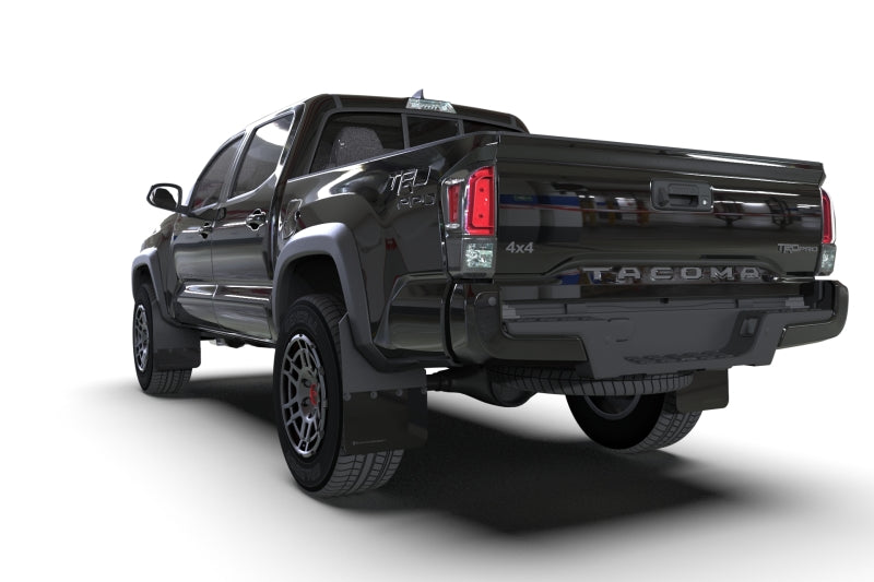 Rally Armor 16-22 Toyota Tacoma Black Mud Flap w/ Grey Logo MF94-BLK-GRY