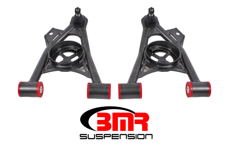 BMR 94-04 Ford Mustang Non-Adj. A-Arms Lower (Poly) w/ Spring Pocket - Black Hammertone AA040H