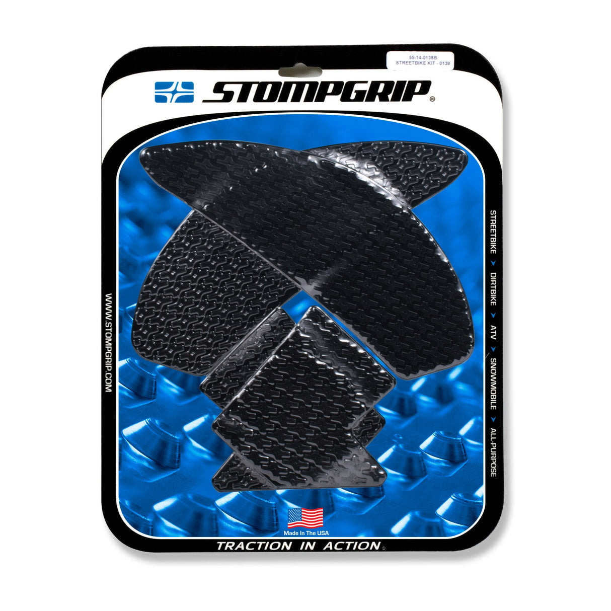 STOMPGRIP Tank Pad Kit Icon Black 55-14-0138B