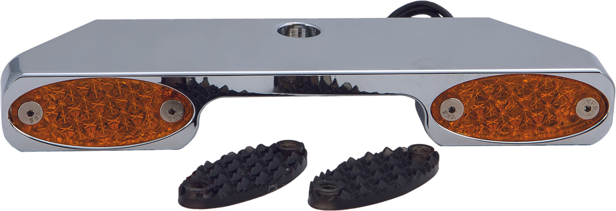 PRO ONE Turn Signal Bar W/Amber Led Narrow Glide Chr 909101