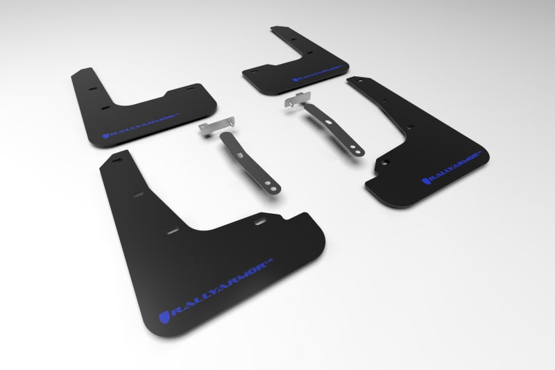 Rally Armor 21-23 Hyundai Elantra (Will Not Fit Elantra N/N Line) Black UR Mud Flap w/ Blue Logo MF69-UR-BLK-BL