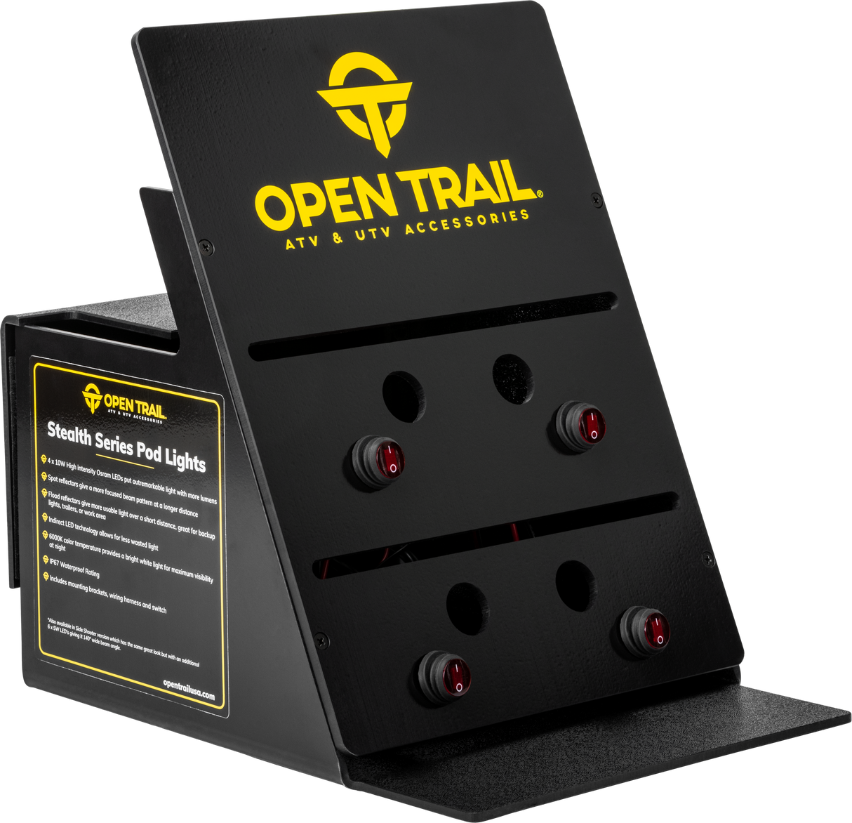 OPEN TRAILLight Display For Pod And Bar LightsBLACK OPENTRAIL ABS
