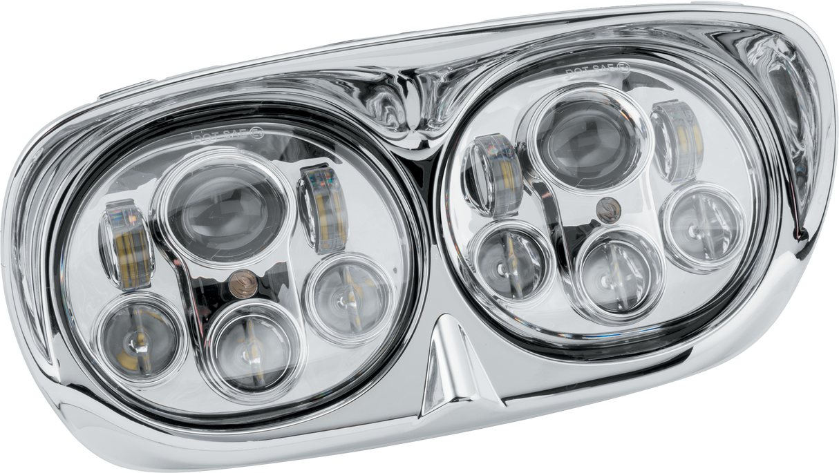 LETRIC LIGHTING COLed Headlight Chr/Chr Fltr `98-13LLC-LRHP-CC