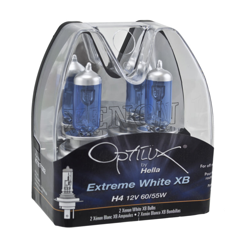 Hella Optilux 12V 60/55W H4/9003 P43t Extreme White XB Bulb (Pair) LAH71071352