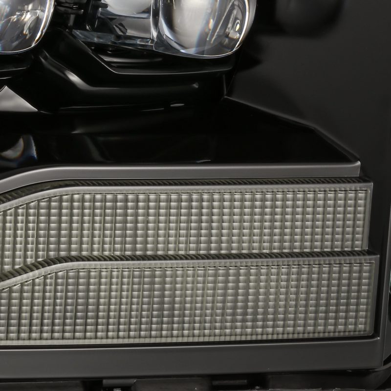 AlphaRex 06-08 Ram 1500HD NOVA LED Proj Headlights Plnk Style Alpha Blk w/Seq Signal/DRL/Amber LED 880538