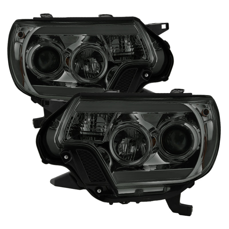 Spyder Toyota Tacoma 12-16 Projector Headlights Light Bar DRL Smoke PRO-YD-TT12-LBDRL-SM 5081728