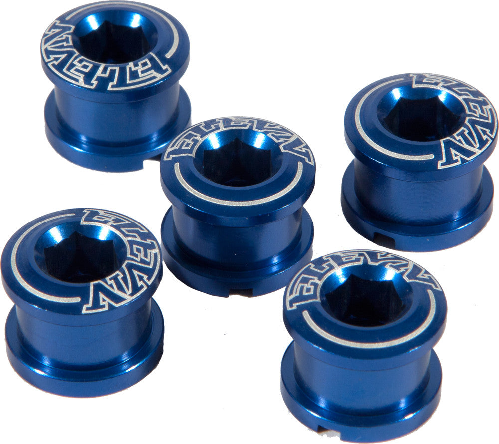 ELEVN Alloy Chain Ring Bolts 8.5mm Blue ELBO285BLBL