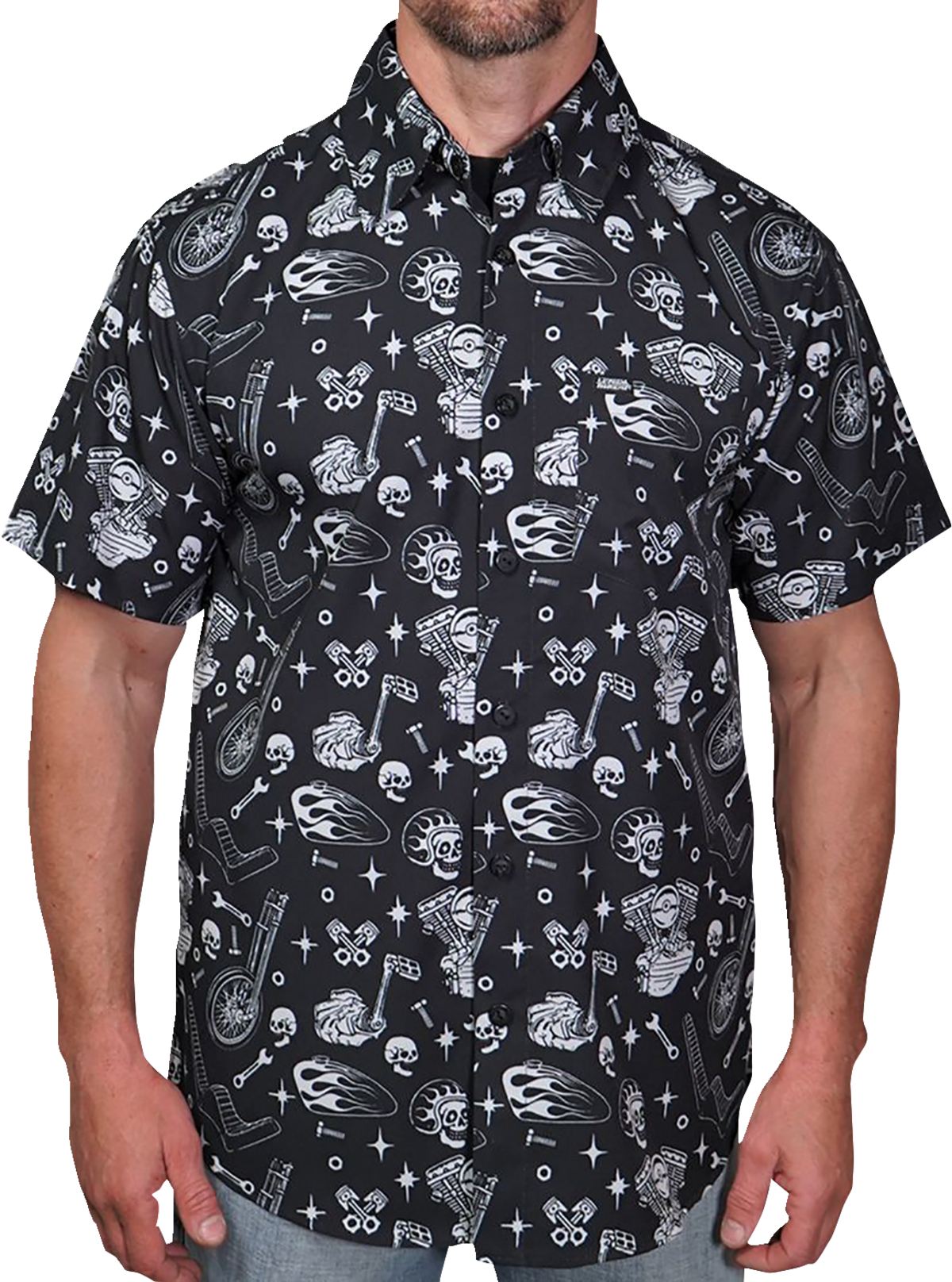 LETHAL THREAT Chop It Short-Sleeve Shirt - Black - Large MG60131L