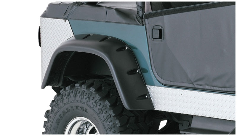 Bushwacker 59-83 Jeep CJ5 Cutout Style Flares 4pc - Black 10910-07