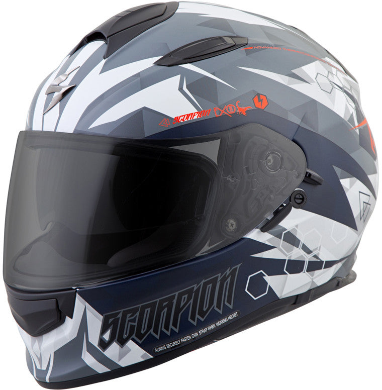SCORPION EXO Exo-T510 Full-Face Helmet Cipher White 2x T51-1237
